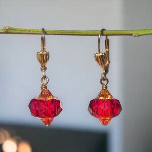 Czech Crystal Dionne with Swarovski Bicone Earrings